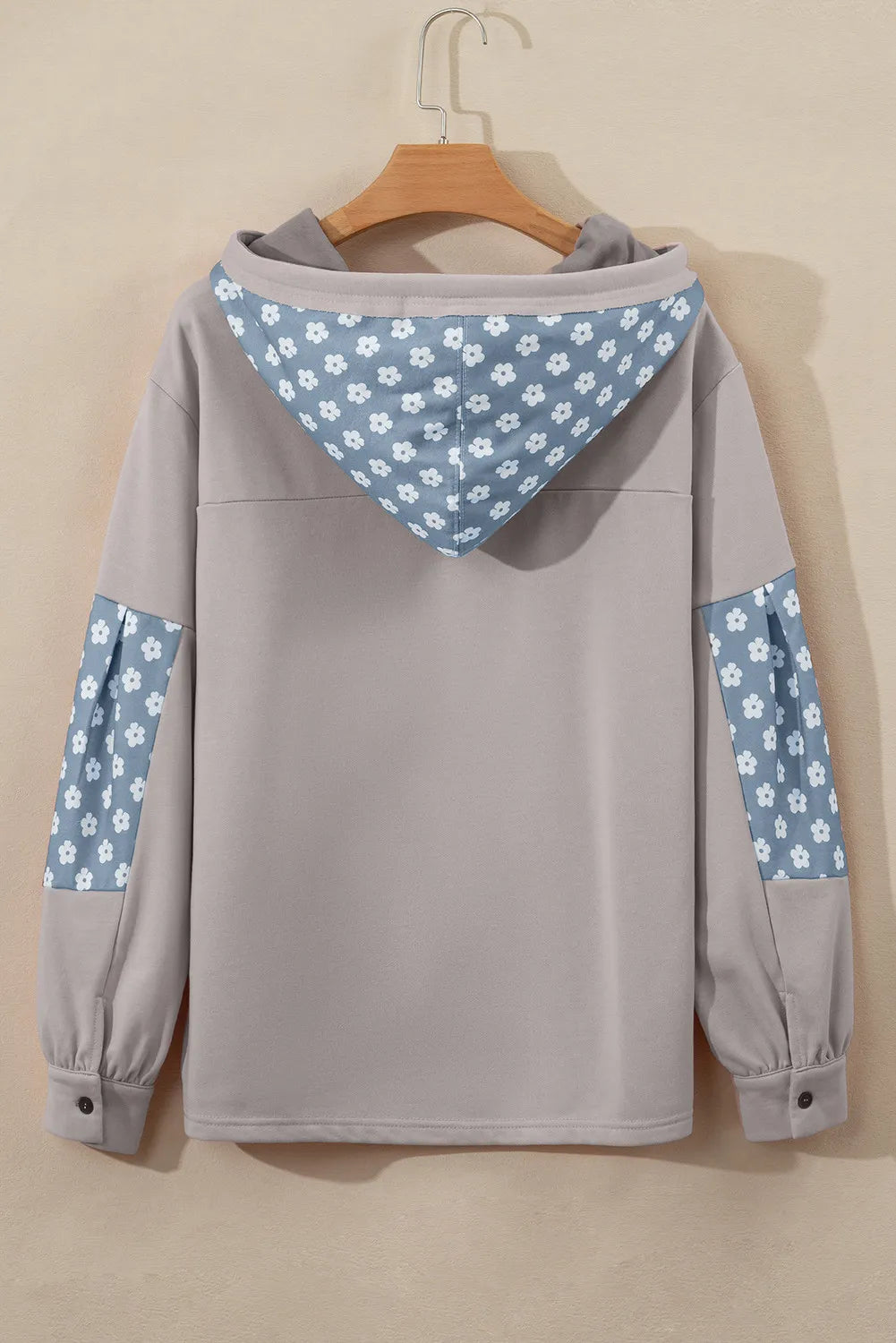 Drawstring Star Long Sleeve Hoodie-Casual