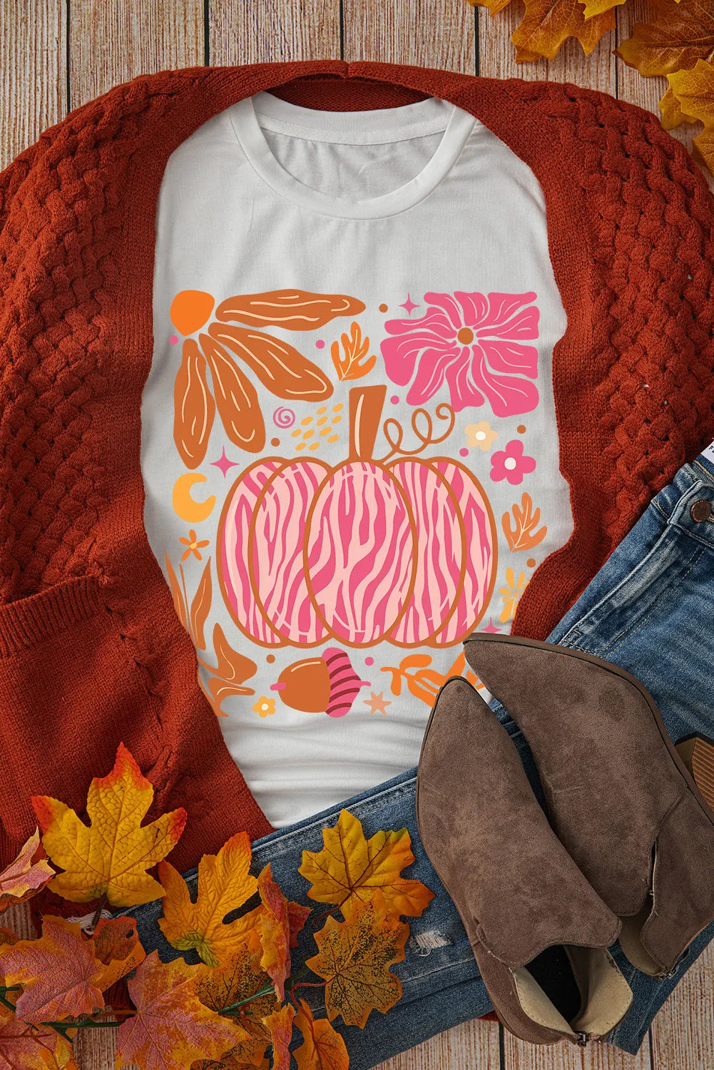 Graphic Round Neck - Short Sleeve T-Shirt
