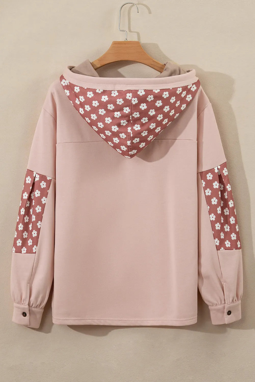 Drawstring Star Long Sleeve Hoodie-Casual
