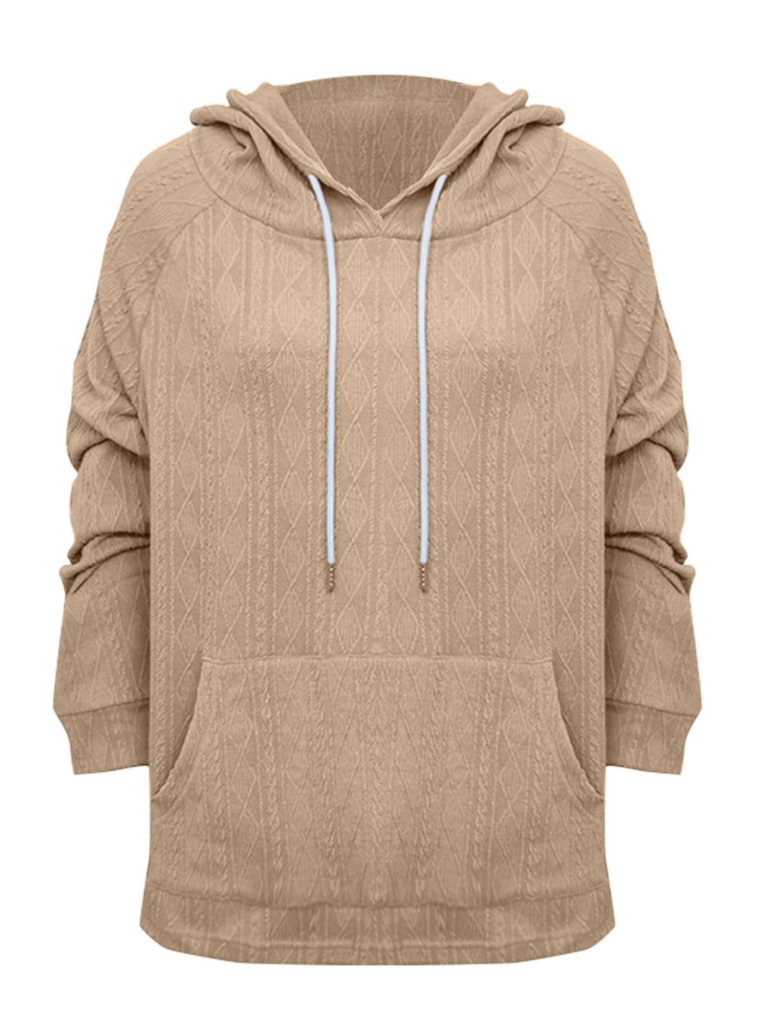 Full Size Drawstring- Long Sleeve Hoodie