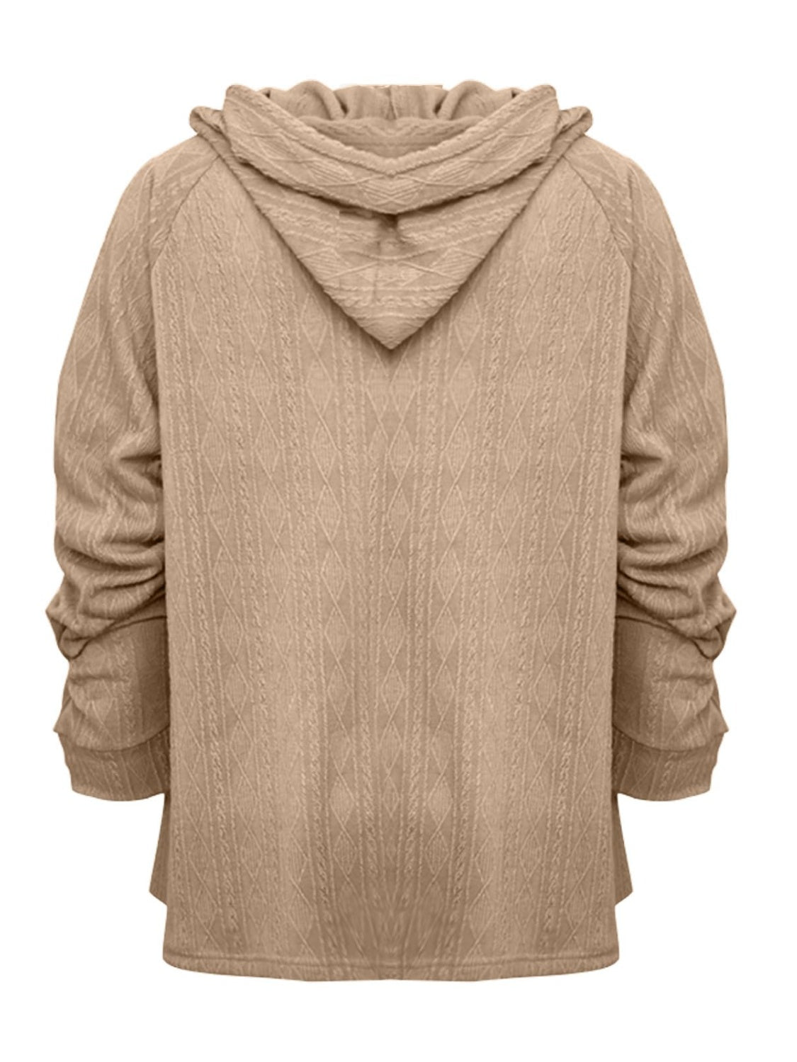 Full Size Drawstring- Long Sleeve Hoodie