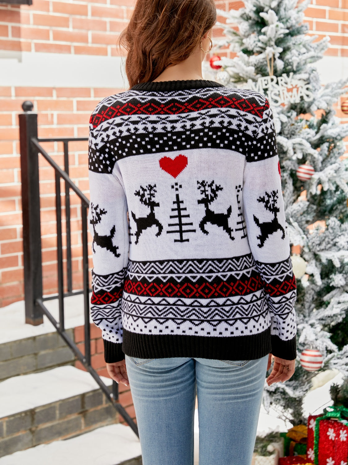 Christmas Round Neck Sweater-Cozy-Comfort