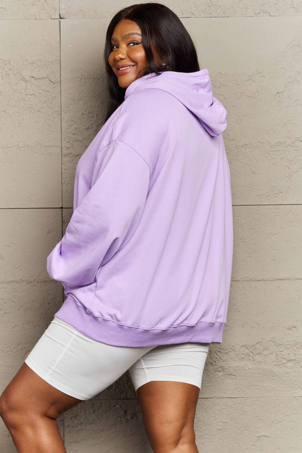 Full Size Drawstring - Long Sleeve Hoodie