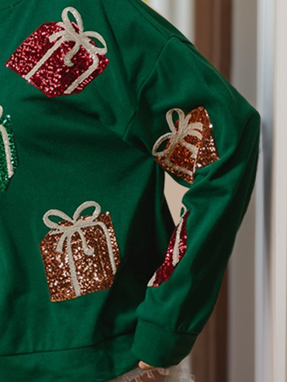 Sequin Gift Box - Long Sleeve Sweatshirt