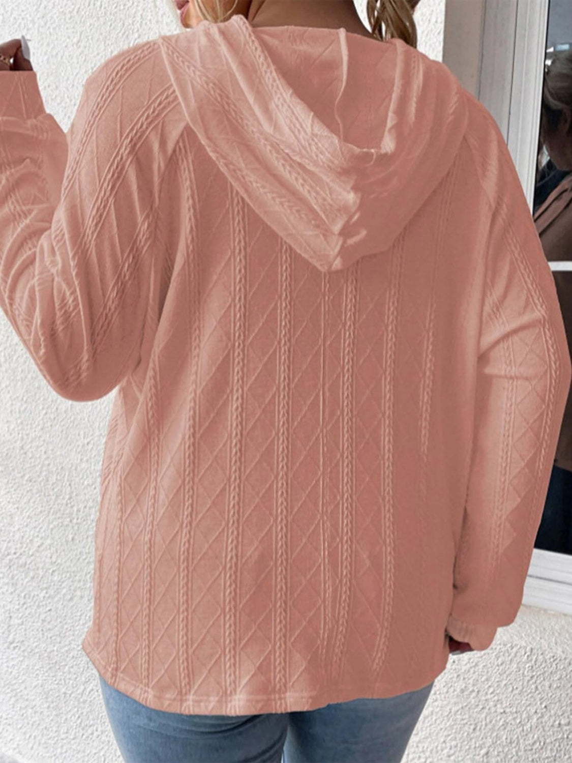 Full Size Drawstring- Long Sleeve Hoodie