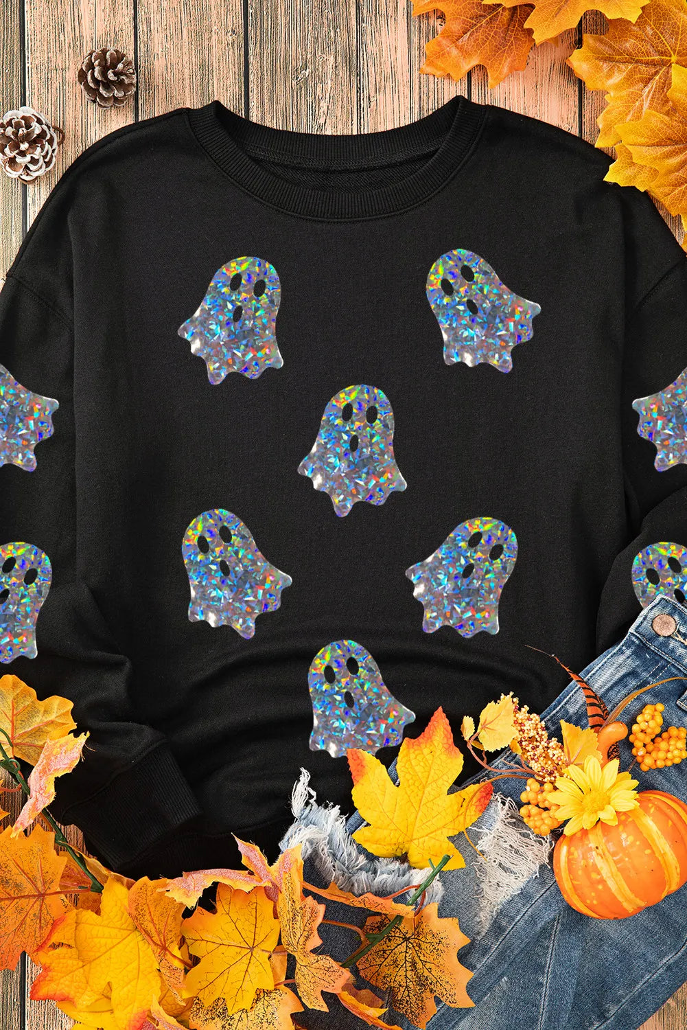 Ghost Round Neck - Long Sleeve Sweatshirt