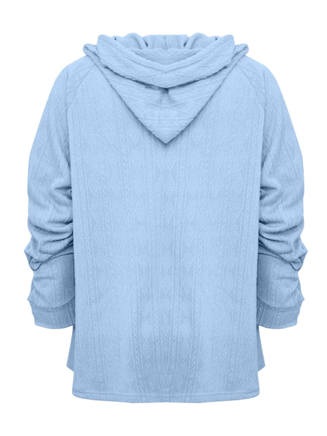 Full Size Drawstring- Long Sleeve Hoodie