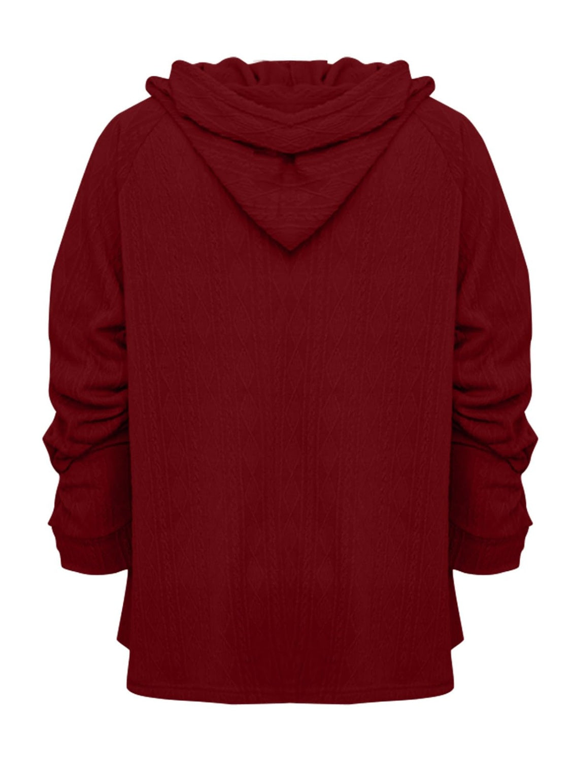 Full Size Drawstring- Long Sleeve Hoodie