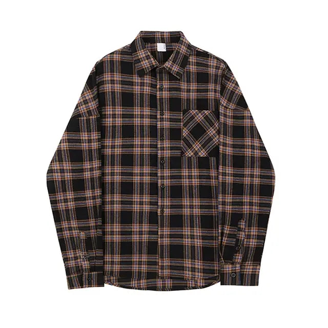 Autumn Vintage Plaid Shirts Charming Flair