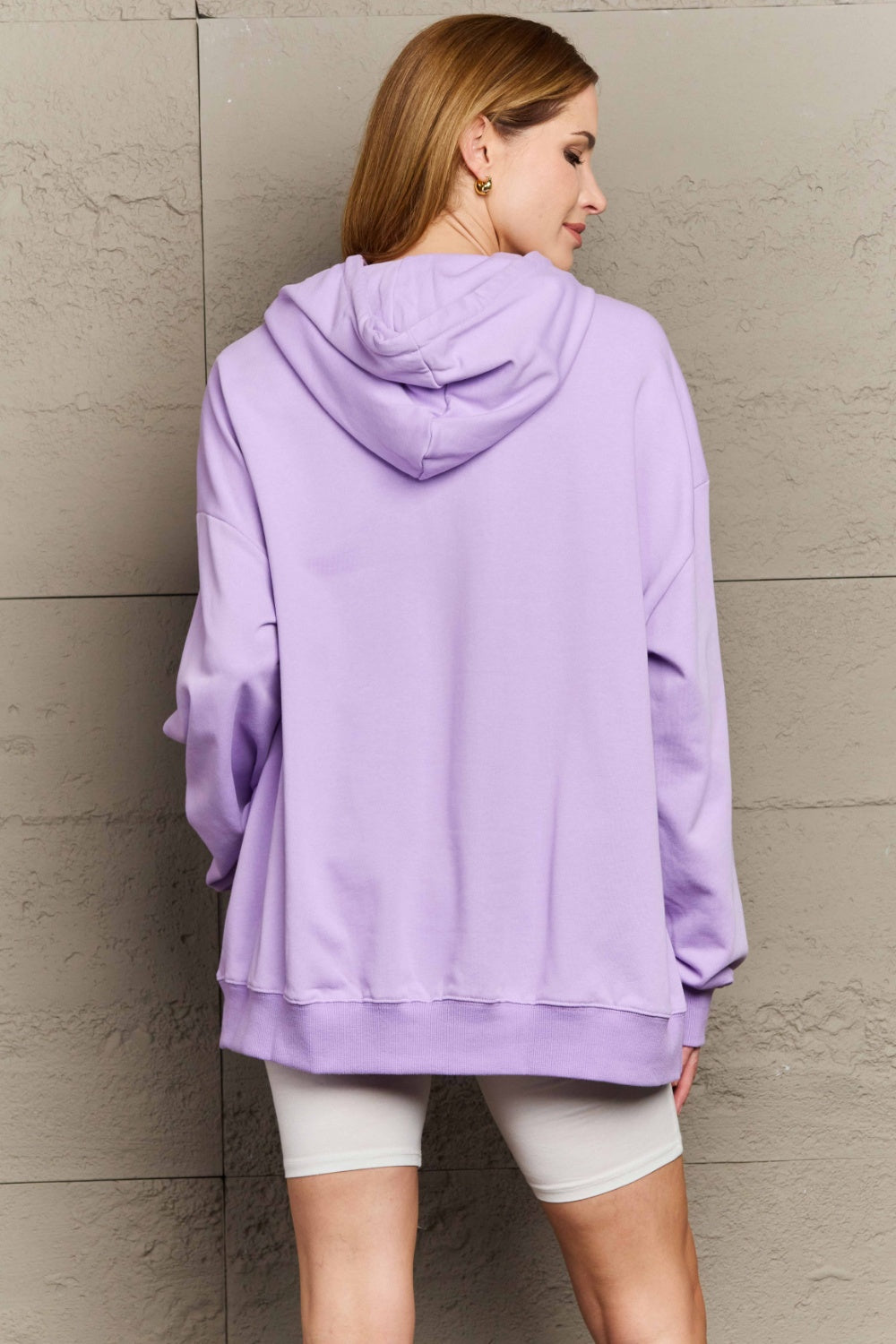 Full Size Drawstring - Long Sleeve Hoodie