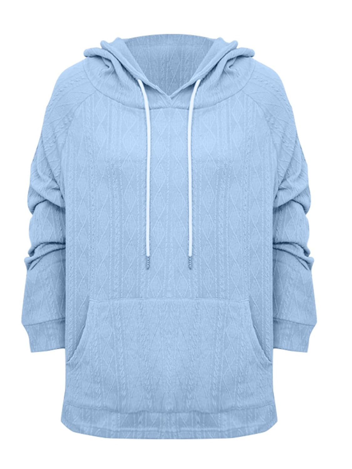Full Size Drawstring- Long Sleeve Hoodie