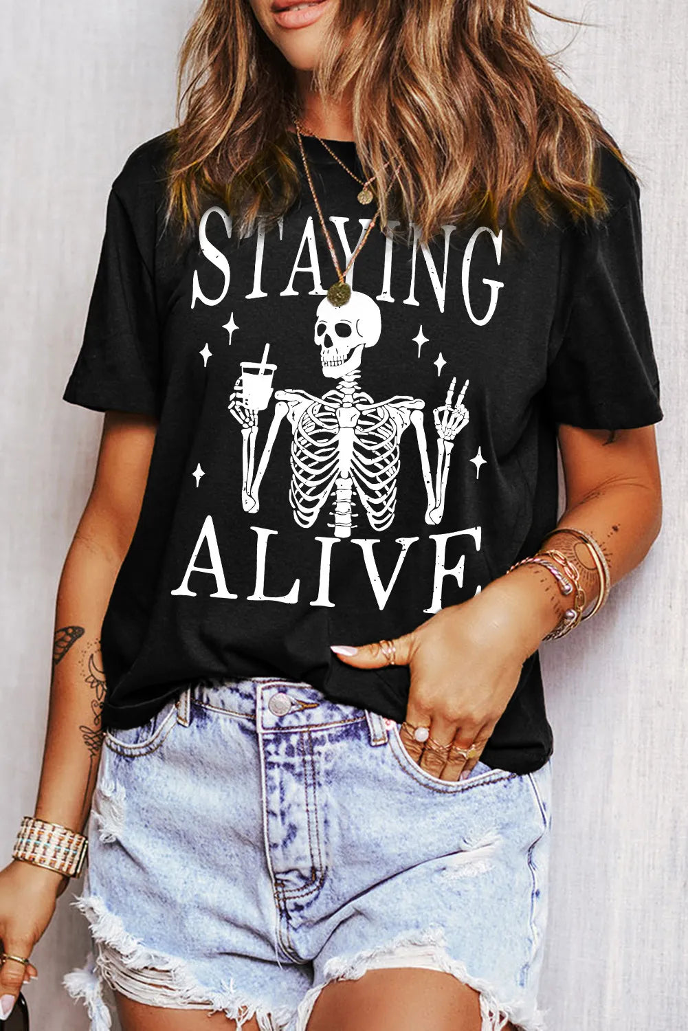 Graphic Round Neck - Short Sleeve T-Shirt