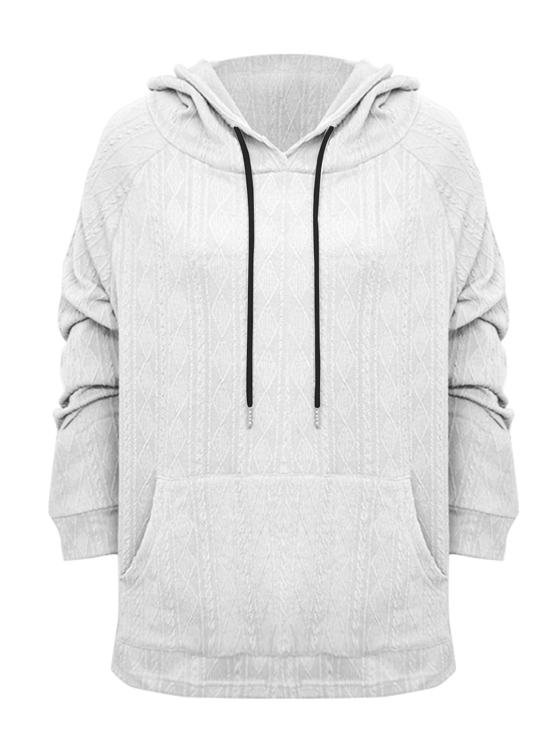 Full Size Drawstring- Long Sleeve Hoodie