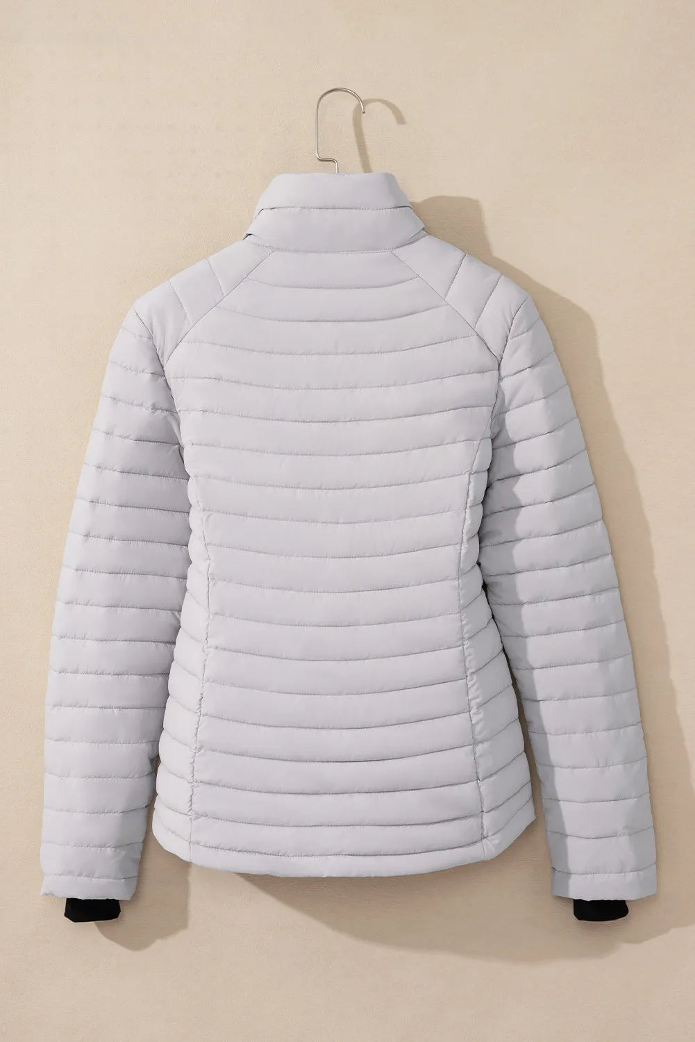 Turtleneck Zip Up Long Sleeve Jacket-Unique