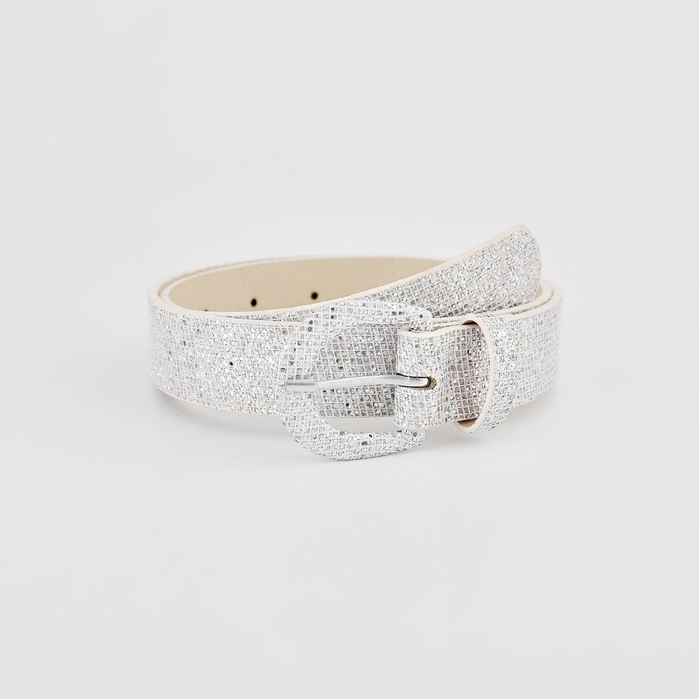 Sequin PU Leather Belt Fashionable Stylish