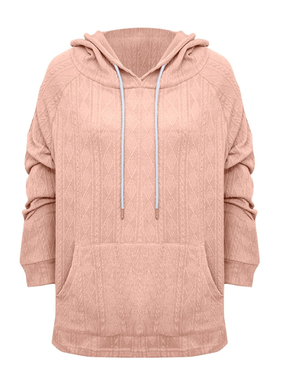 Full Size Drawstring- Long Sleeve Hoodie