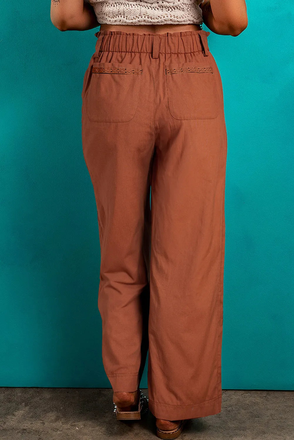 Wide Leg Pants with Pockets-Stylish-Fashion
