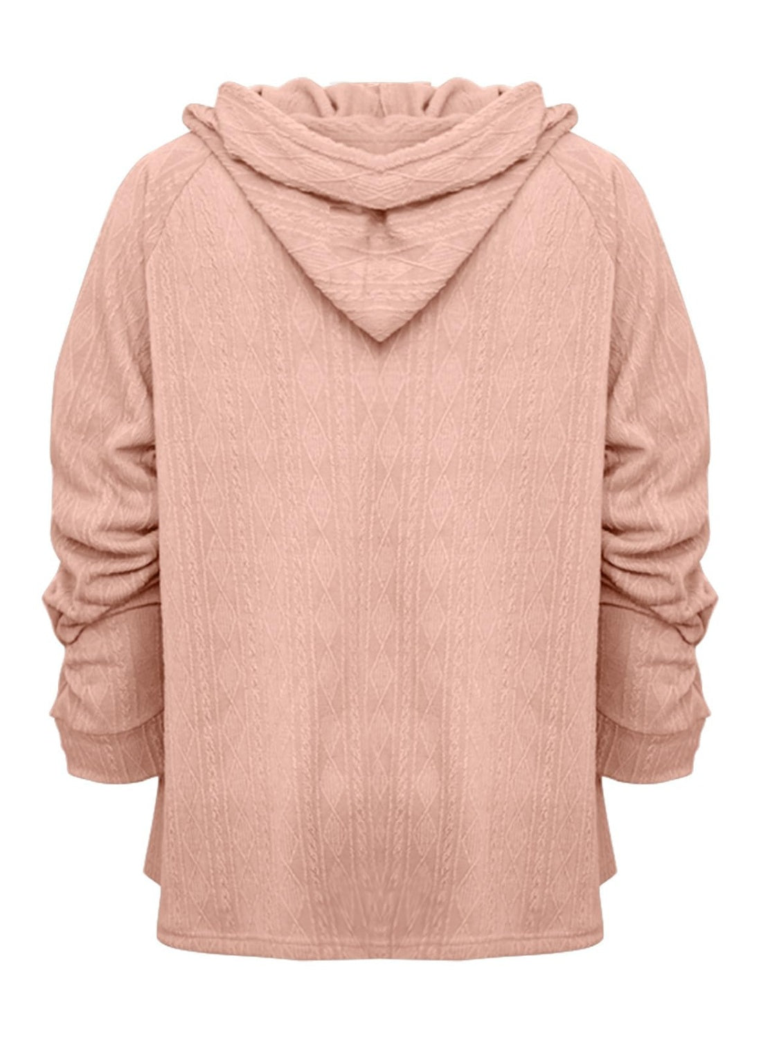 Full Size Drawstring- Long Sleeve Hoodie